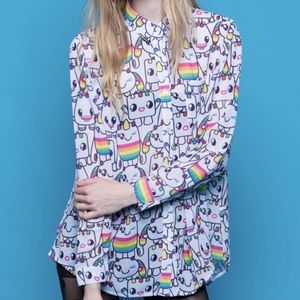 Iron Fist X So So Happy Chiffon Blouse Large